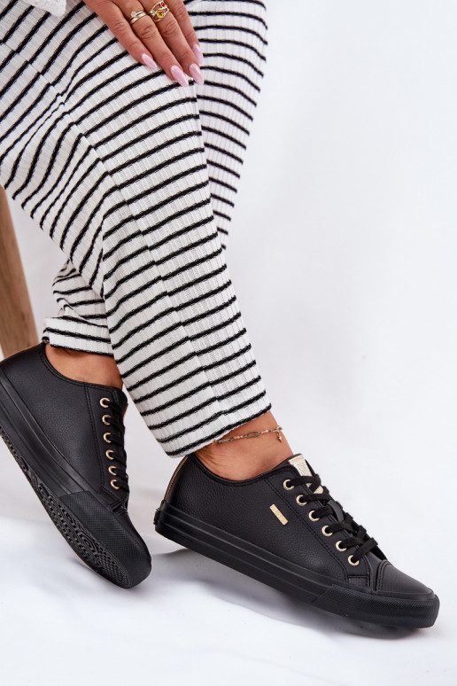 Women's Sneakers From Eco Leather Big Star RR274749 Black