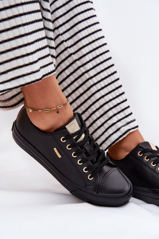 Women's Sneakers From Eco Leather Big Star RR274749 Black