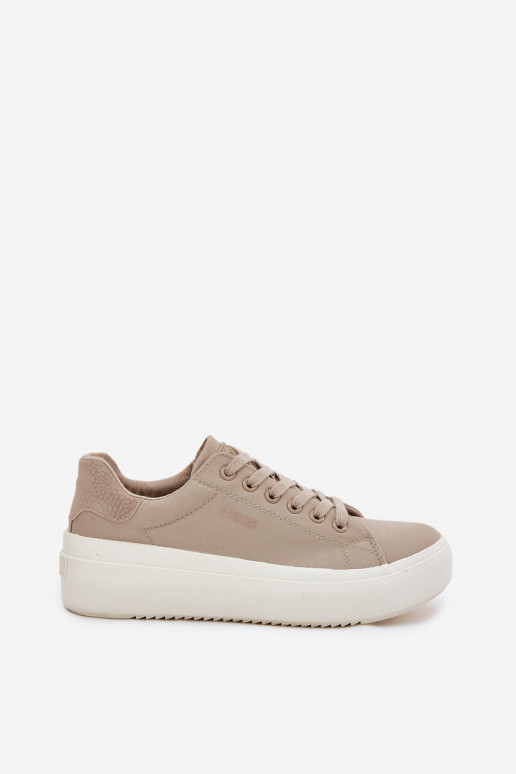 Women Fabric Sneakers On Platform Big Star RR274465 Beige