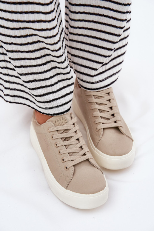 Women Fabric Sneakers On Platform Big Star RR274465 Beige