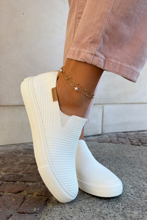 Trampki Damskie Slip-On Big Star RR274717 Białe