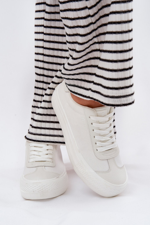 Trampki Damskie Na Platformie Big Star RR274337 Białe