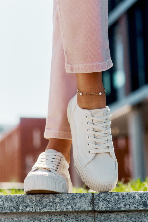 Women's Fabric Sneakers Big Star RR274407 Beige