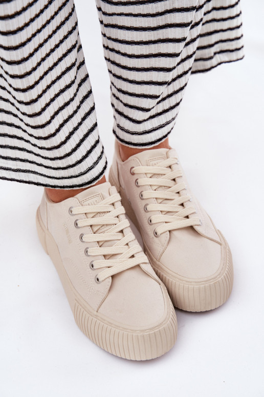 Women's Fabric Sneakers Big Star RR274407 Beige