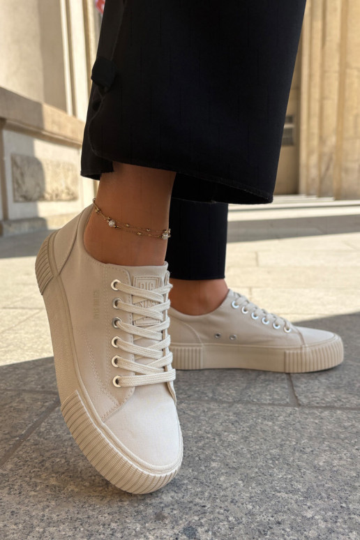 Women's Fabric Sneakers Big Star RR274407 Beige