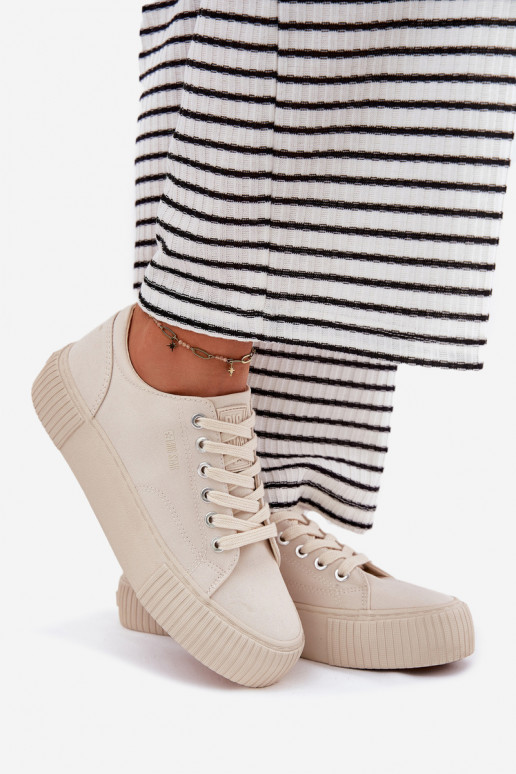 Women's Fabric Sneakers Big Star RR274407 Beige