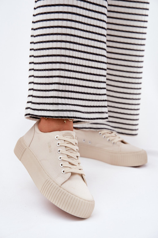 Women's Fabric Sneakers Big Star RR274407 Beige