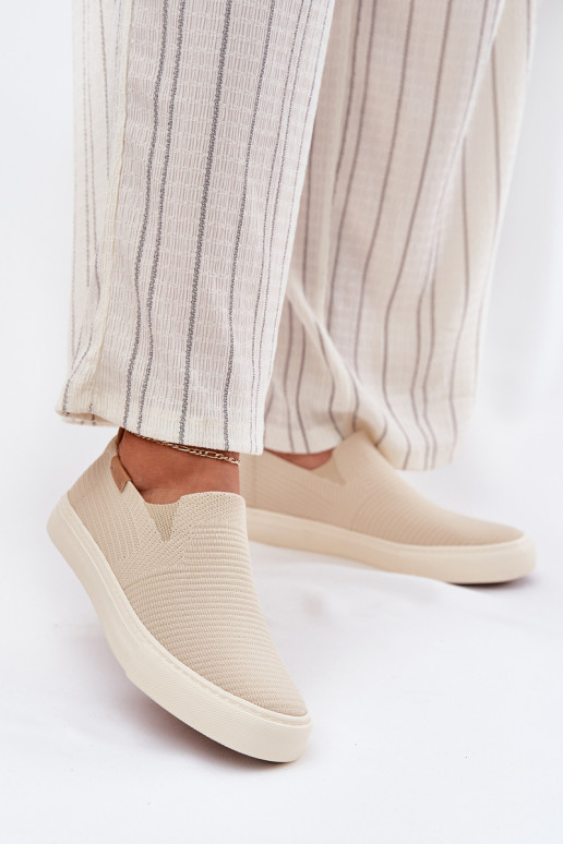 Trampki Damskie Slip-On Big Star RR274721 Beżowe
