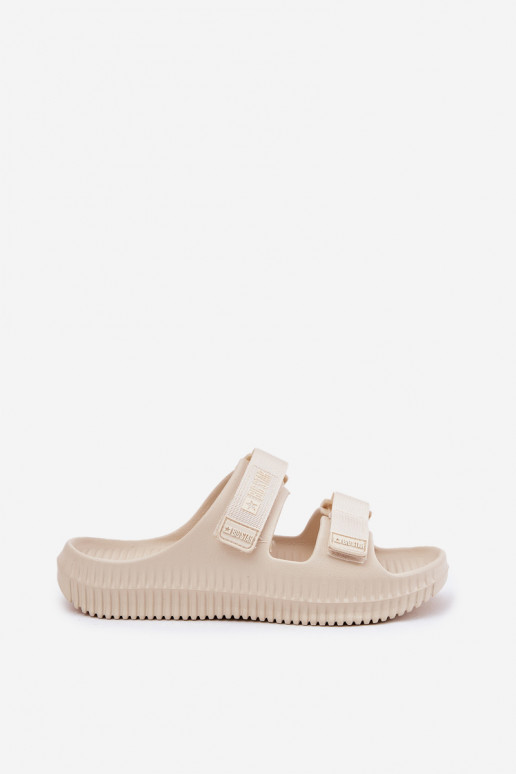 Women's Foam Slippers With Velcro Big Star RR274A529 Beige