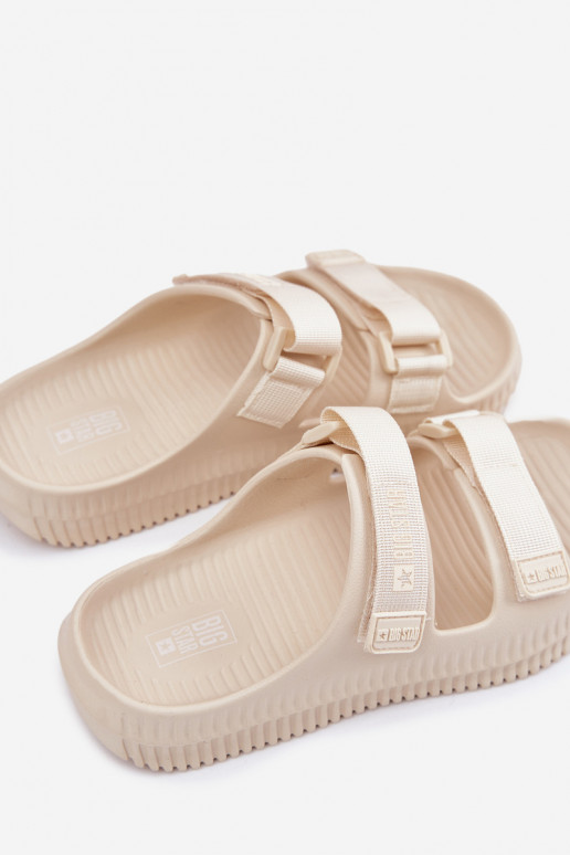 Women's Foam Slippers With Velcro Big Star RR274A529 Beige