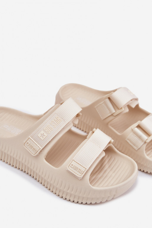 Women's Foam Slippers With Velcro Big Star RR274A529 Beige