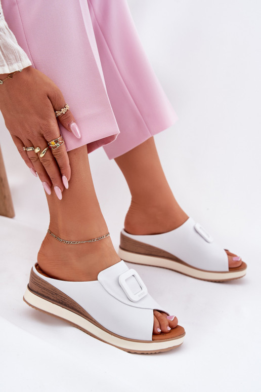 Ladies leather wedge sandals Artiker 56C2149 orange Ladies leather wedge sandals Artiker 56C2149 orange