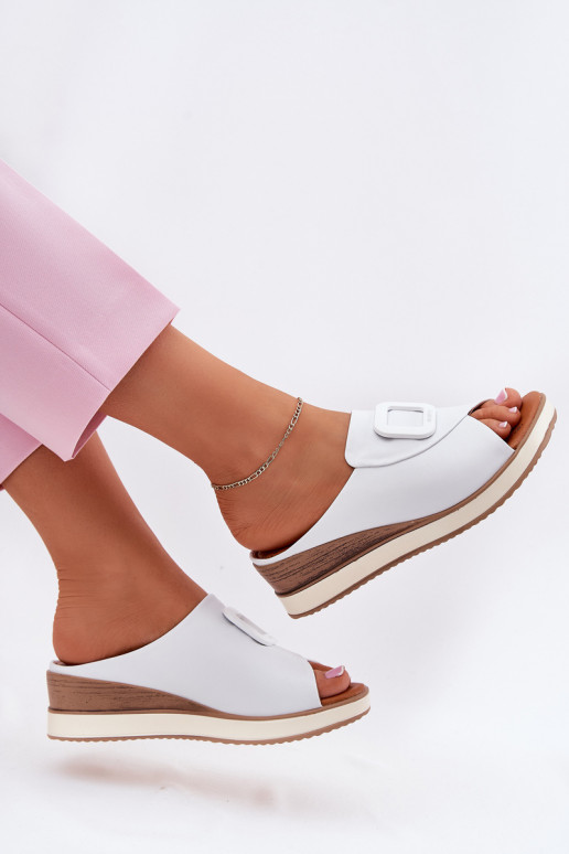 Ladies leather wedge sandals Artiker 56C2149 orange Ladies leather wedge sandals Artiker 56C2149 orange