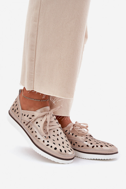 Ladies Leather Shoes S.Barski LR51-611 Gold Ladies Leather Shoes S.Barski LR51-611 Gold