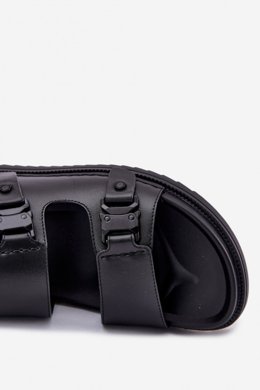 Skórzane Sandały Męskie Big Star RR174086 Czarne