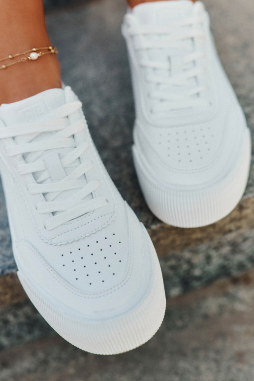 Niskie Sneakersy Z Eko Skóry Big Star RR274303 Białe