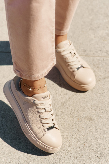 Women's Sneakers Made Of Eco Leather Big Star RR274259 Beige