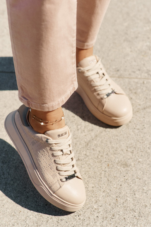 Women's Sneakers Made Of Eco Leather Big Star RR274259 Beige