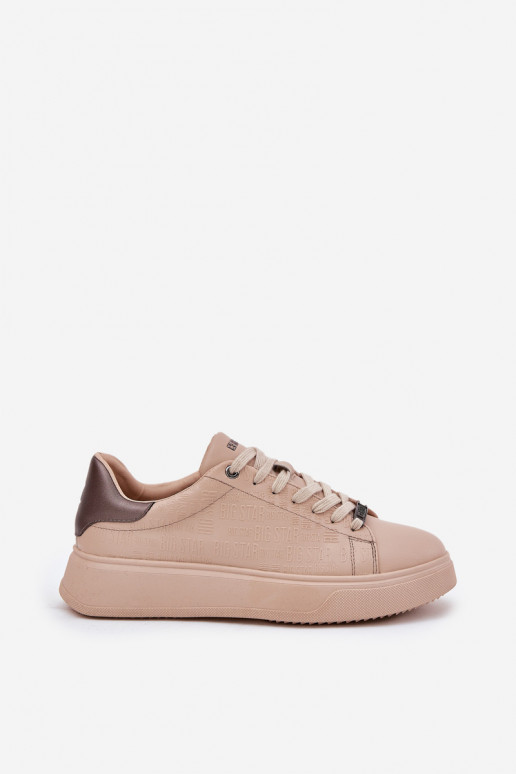 Women's Sneakers Made Of Eco Leather Big Star RR274259 Beige