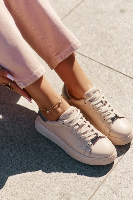 Women's Sneakers Made Of Eco Leather Big Star RR274259 Beige