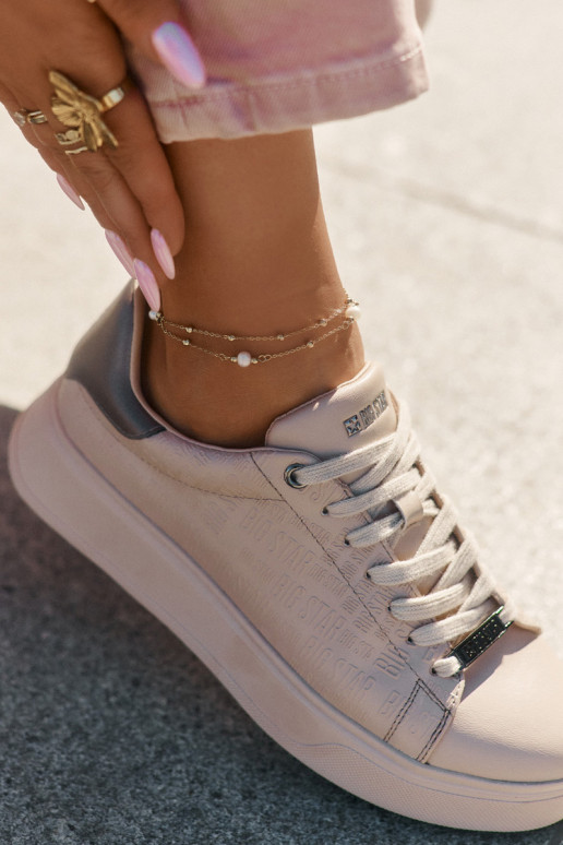 Women's Sneakers Made Of Eco Leather Big Star RR274259 Beige