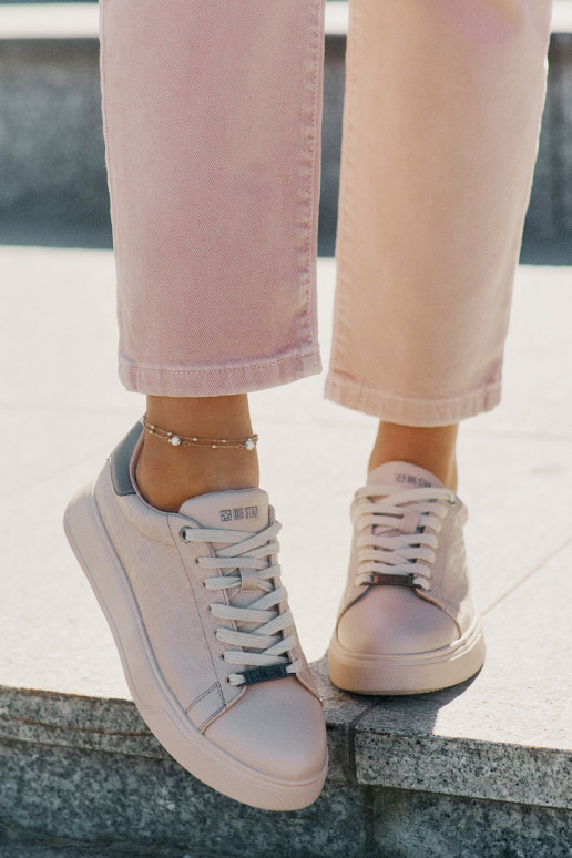 Women's Sneakers Made Of Eco Leather Big Star RR274259 Beige