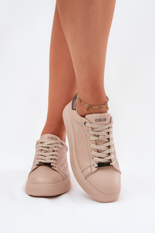Women's Sneakers Made Of Eco Leather Big Star RR274259 Beige