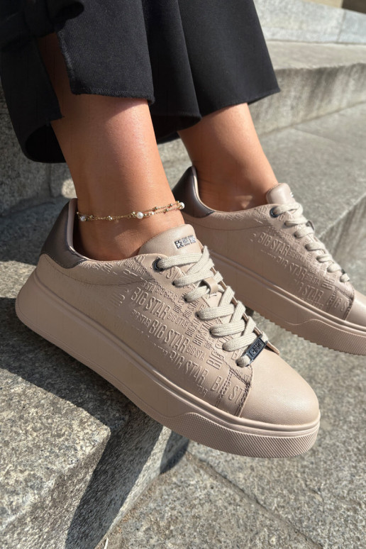 Women's Sneakers Made Of Eco Leather Big Star RR274259 Beige