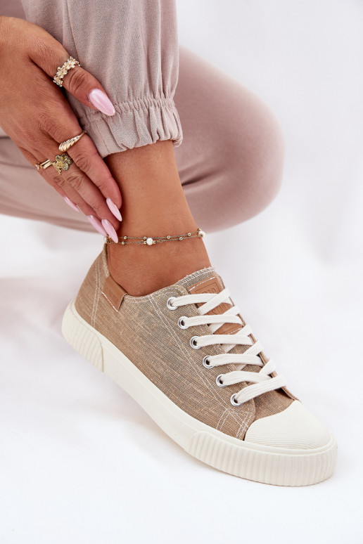 Women'S Fabric Sneakers Big Star RR274795 Beige