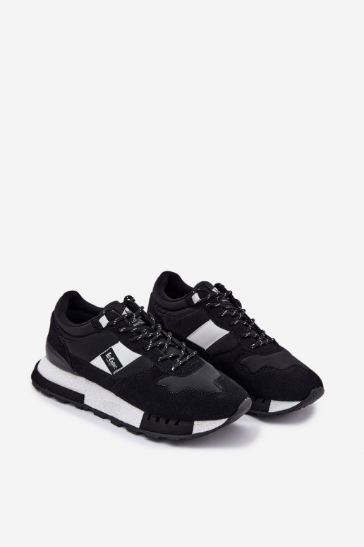 Sneakersy Męskie Na Platformie Lee Cooper LCJ-25-03-3378M Czarne