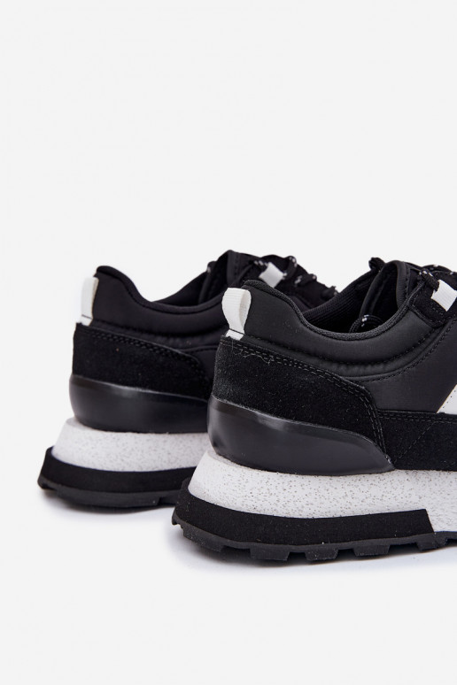 Sneakersy Męskie Na Platformie Lee Cooper LCJ-25-03-3378M Czarne