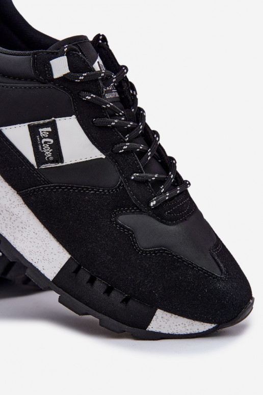Sneakersy Męskie Na Platformie Lee Cooper LCJ-25-03-3378M Czarne