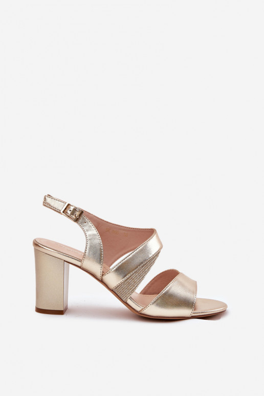 Women's Heeled Sandals Sergio Leone SK866 Gold