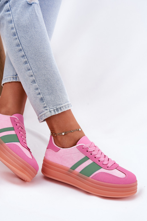 Low platform sneakers pink Ovivene Low platform sneakers pink Ovivene