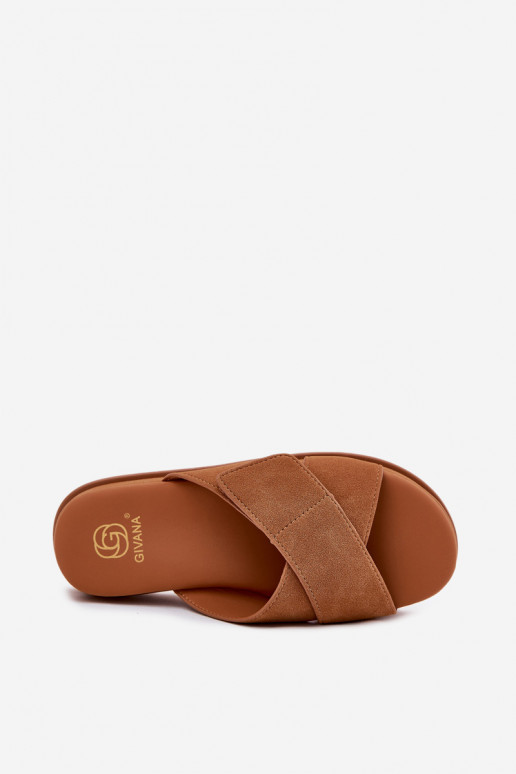 Women's Platform Sandals With Intertwined Straps Camel Rinasara