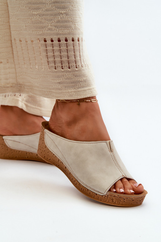 Comfortable Women's Wedge Sandals Inblu NG000002 Beige