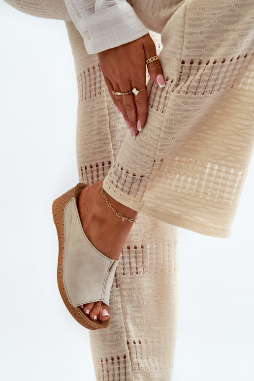 Comfortable Women's Wedge Sandals Inblu NG000002 Beige
