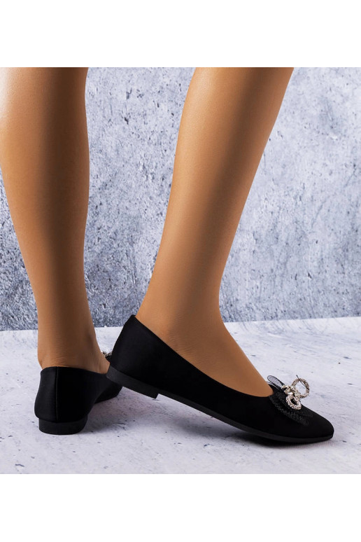 Czarne baleriny z kokardką i...