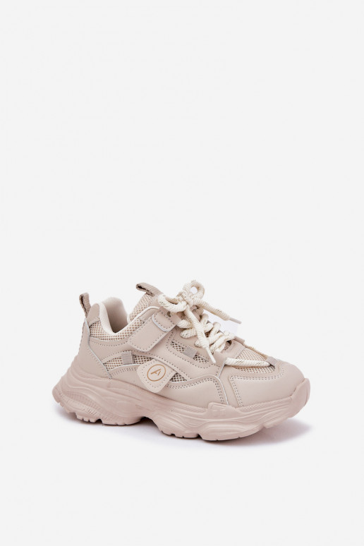 Children's Sneakers On Platform Beige Hanomess Children's Sneakers On Platform Beige Hanomess