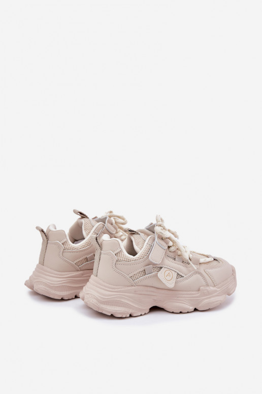 Children's Sneakers On Platform Beige Hanomess Children's Sneakers On Platform Beige Hanomess