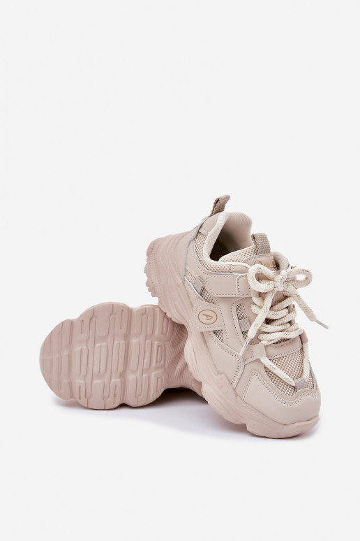 Children's Sneakers On Platform Beige Hanomess Children's Sneakers On Platform Beige Hanomess