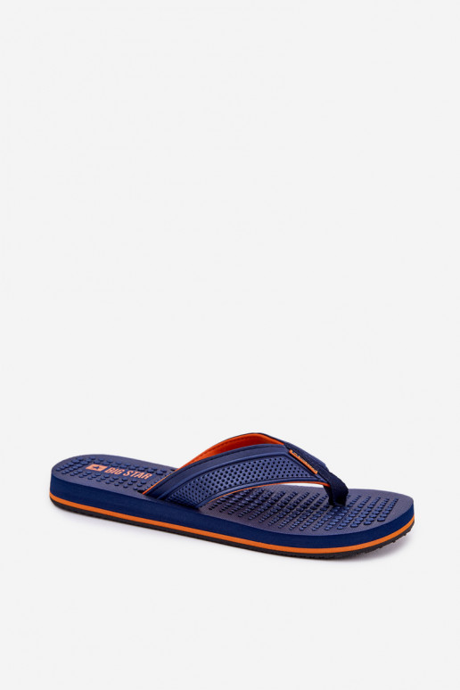 Men's Flip Flops Big Star RR174437 Navy Blue