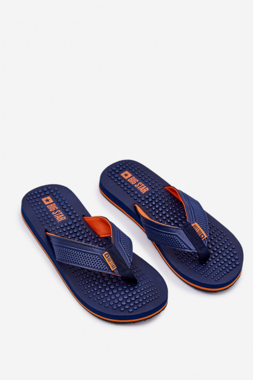 Men's Flip Flops Big Star RR174437 Navy Blue