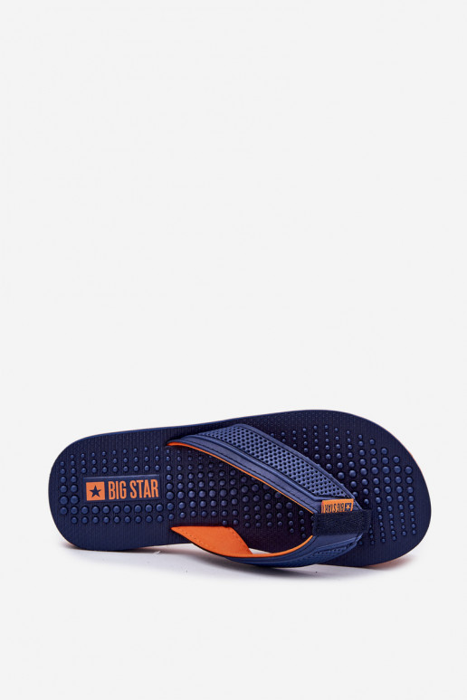 Men's Flip Flops Big Star RR174437 Navy Blue
