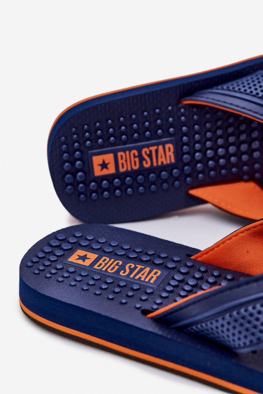 Men's Flip Flops Big Star RR174437 Navy Blue