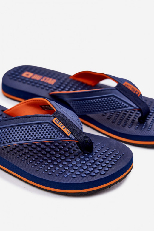 Men's Flip Flops Big Star RR174437 Navy Blue