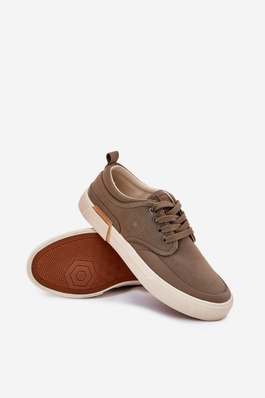 Fabric Mens Sneakers Big Star RR174064 Khaki