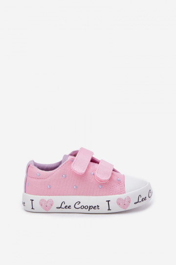 Trampki Dziewczęce Na Rzepy Lee Cooper LCW-25-02-3265K Różowe 2