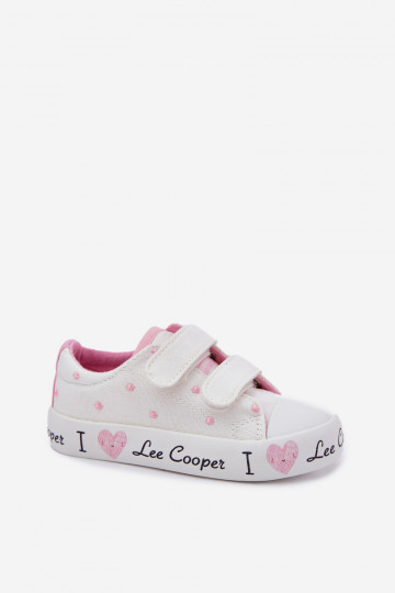 Girls Velcro Sneakers Lee Cooper LCW-25-02-3264K White