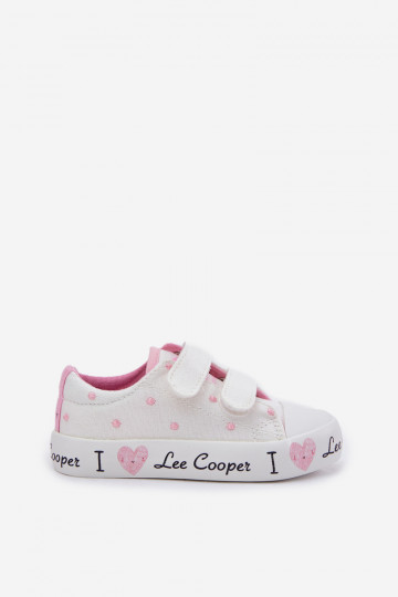 Trampki Dziewczęce Na Rzepy Lee Cooper LCW-25-02-3264K Białe 2